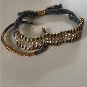 Grey and gold/rose gold bracelet set